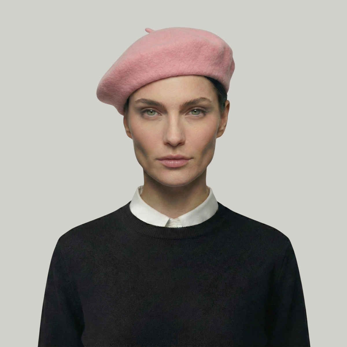 Béret Basque Femme Rose Simple