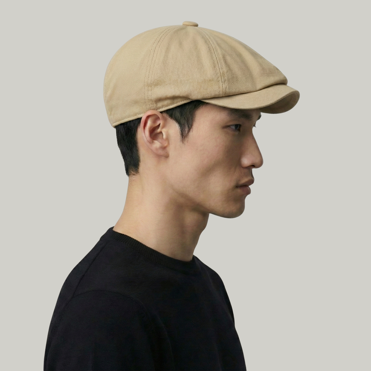 Béret Gavroche Homme Beige Uni