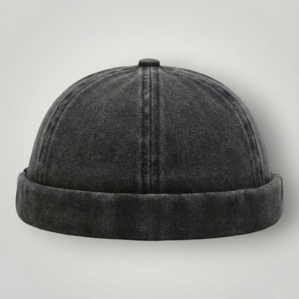 Bonnet Docker Noir Délavé