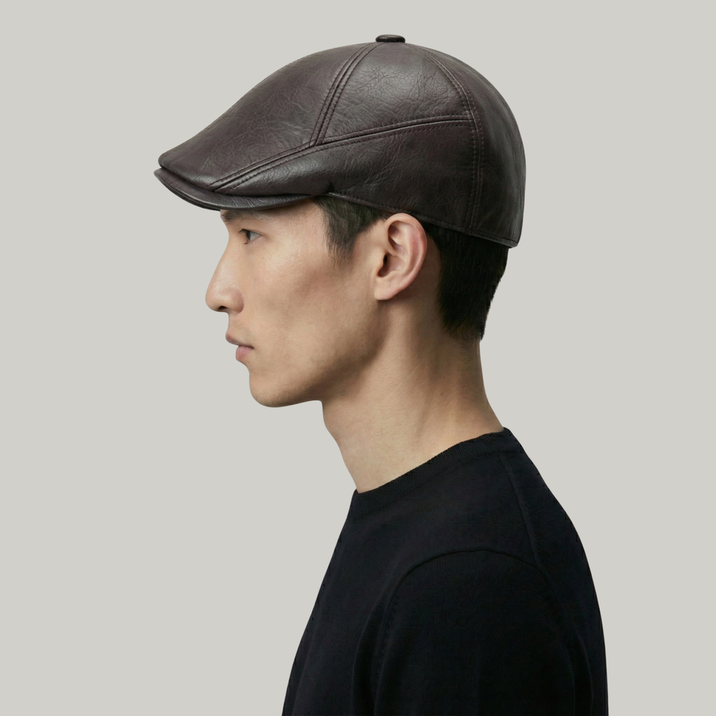 Béret Homme Marron Cache Oreille