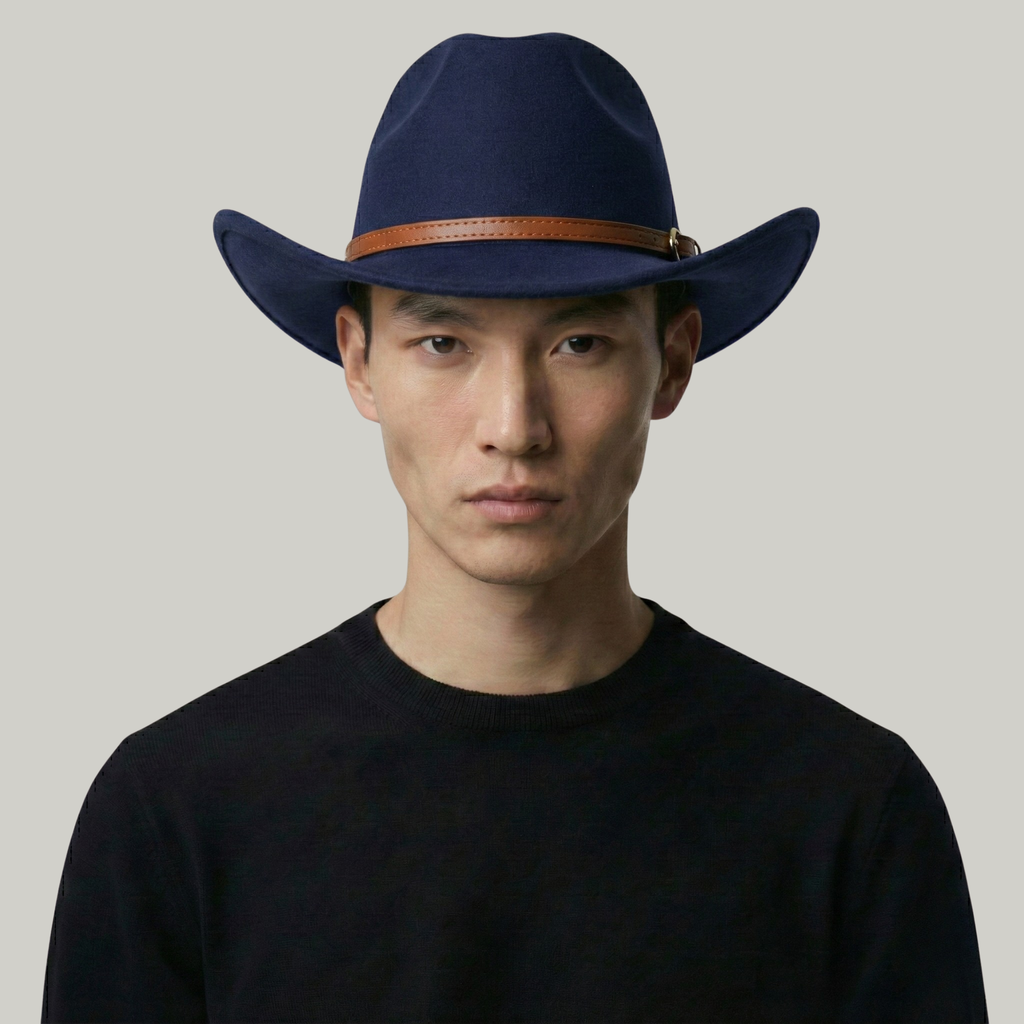 Chapeau de Cowboy Homme Bleu Doux