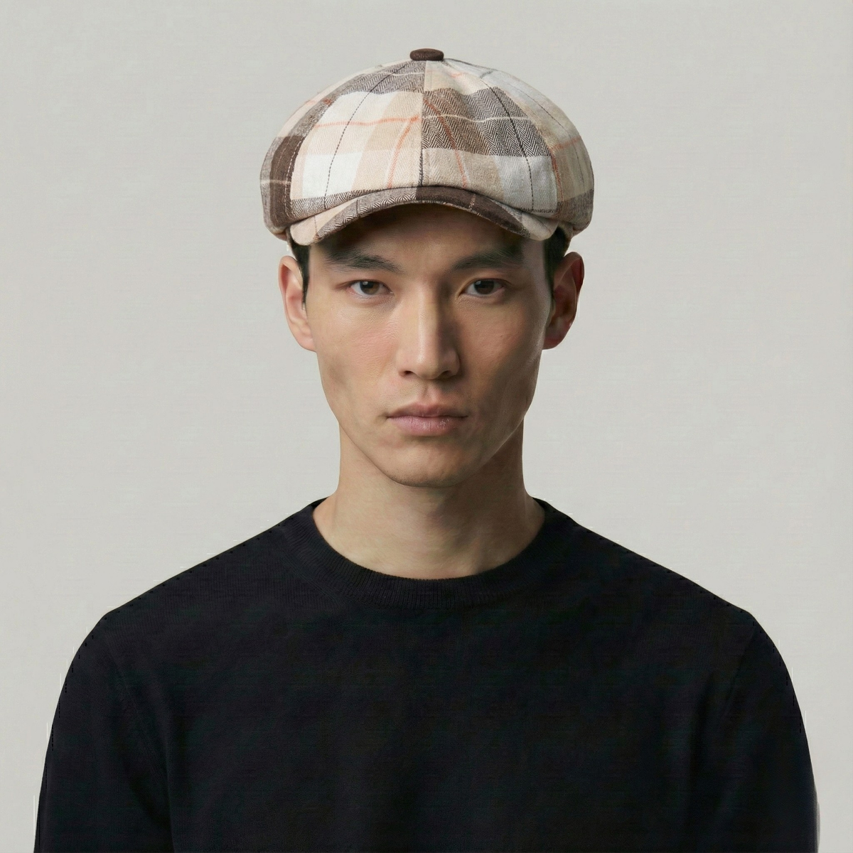 Béret Gavroche Beige Vintage