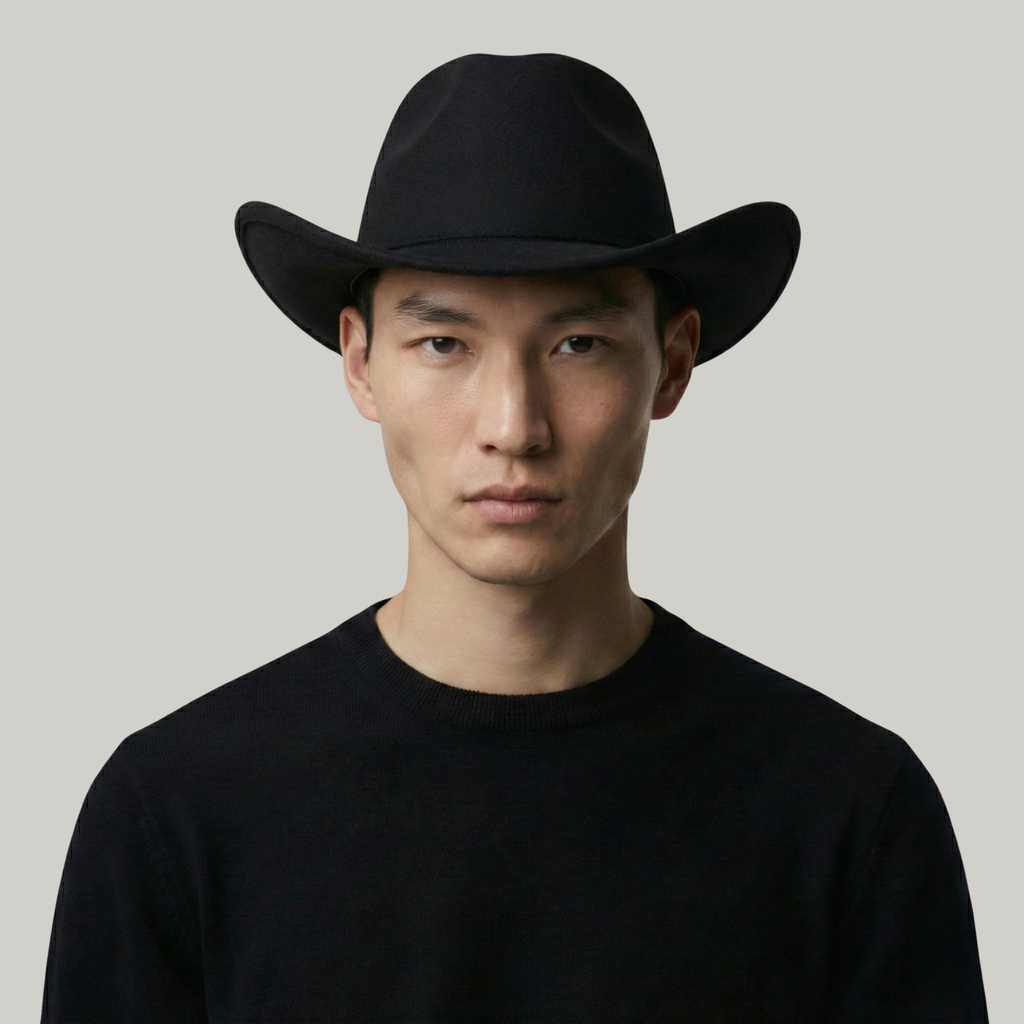 Chapeau de Cowboy Noir Sans Motif