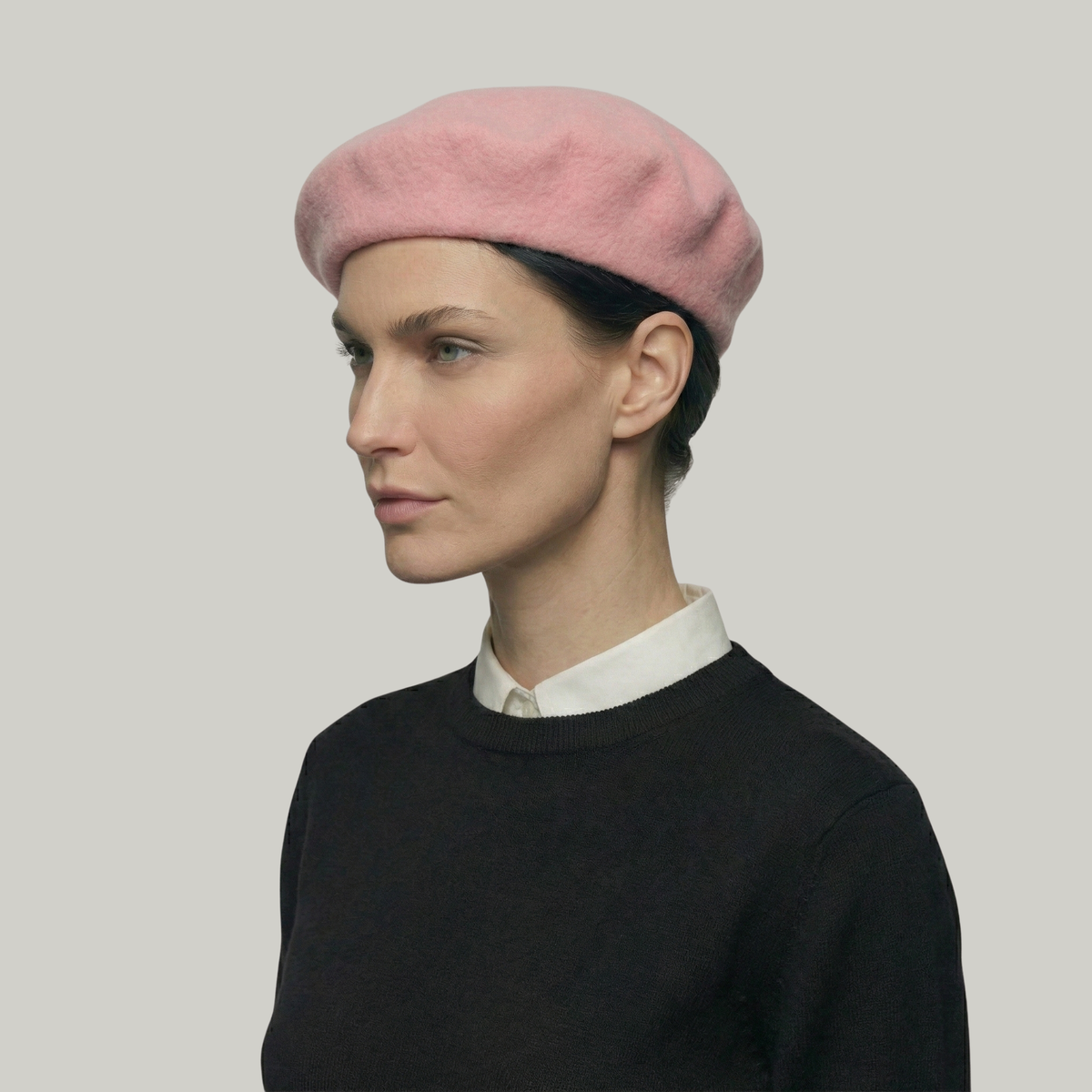 Béret Basque Femme Rose Simple