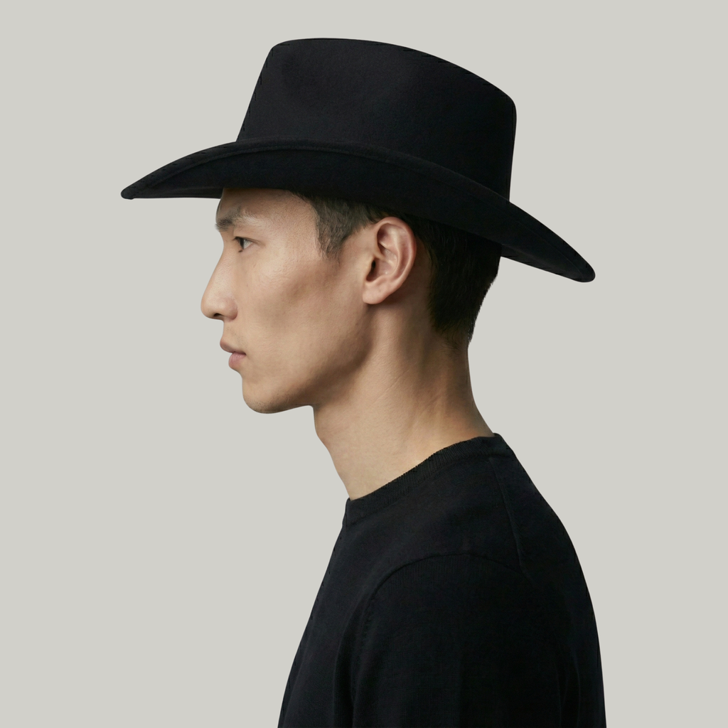 Chapeau de Cowboy Noir Sans Motif