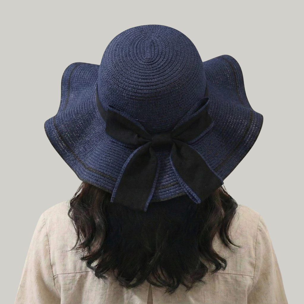Chapeau de Paille Femme Bleu Élégant