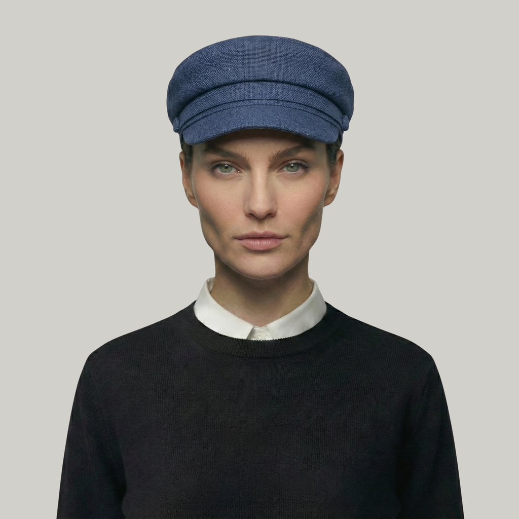 Béret Gavroche Femme Bleu Simple