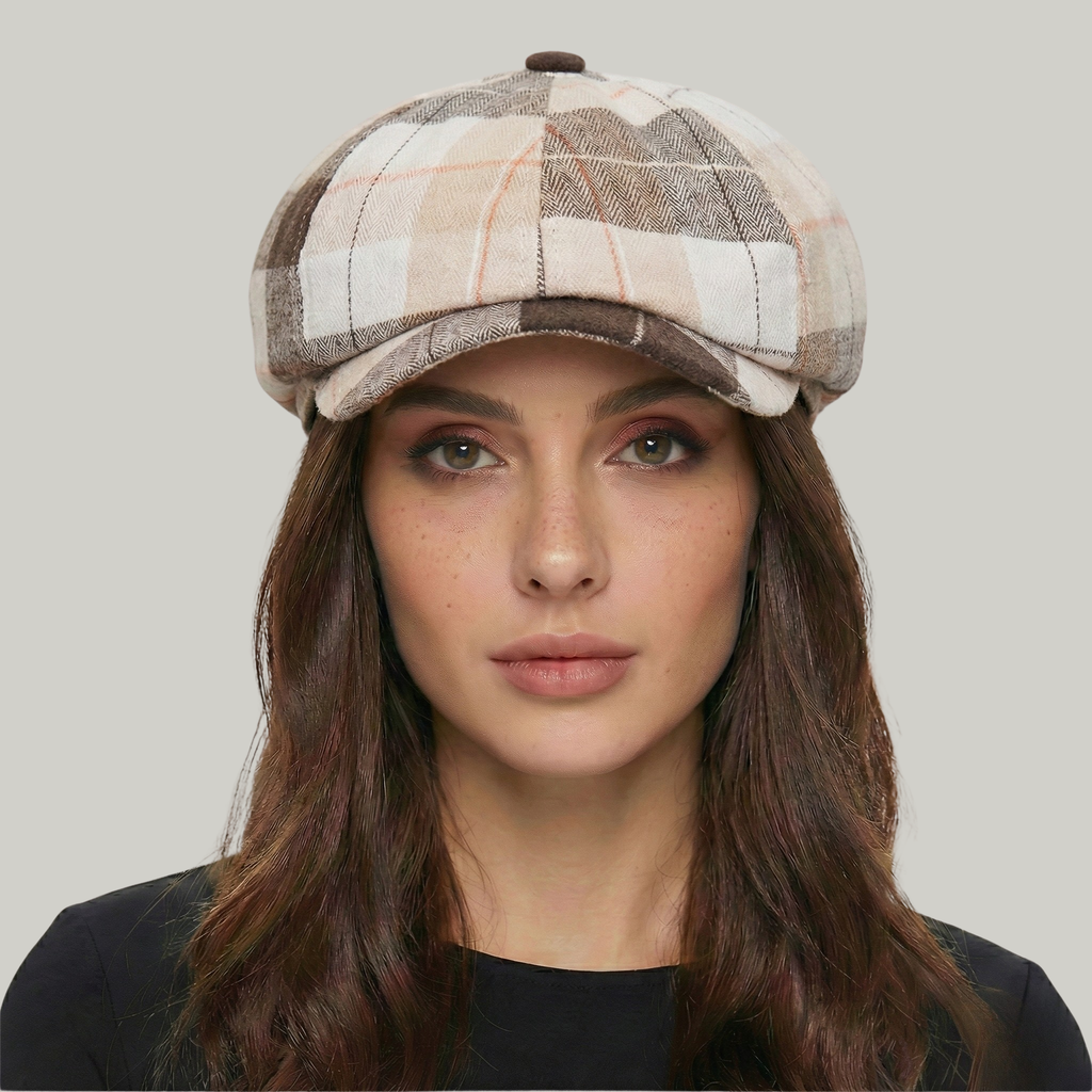 Béret Gavroche Beige Vintage