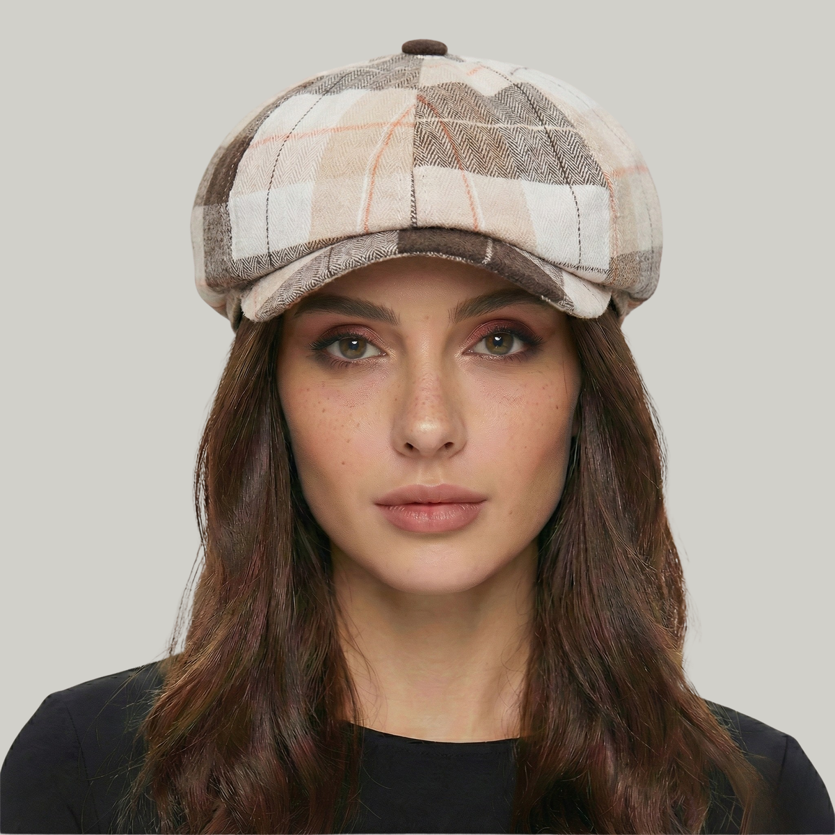 Béret Gavroche Beige Vintage