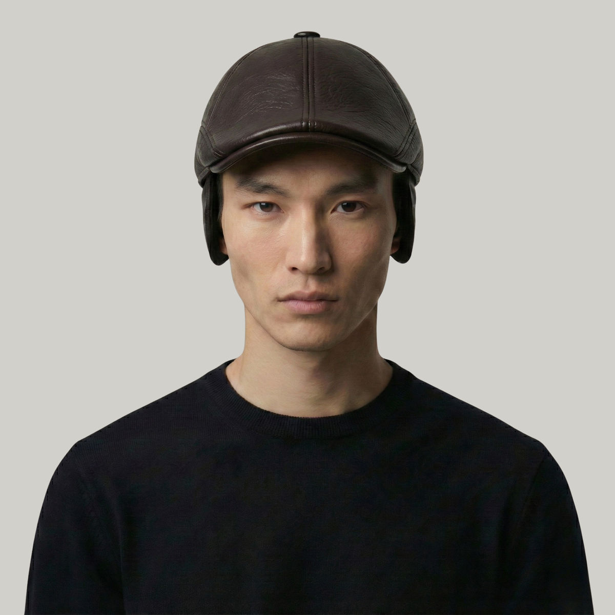 Béret Homme Marron Cache Oreille