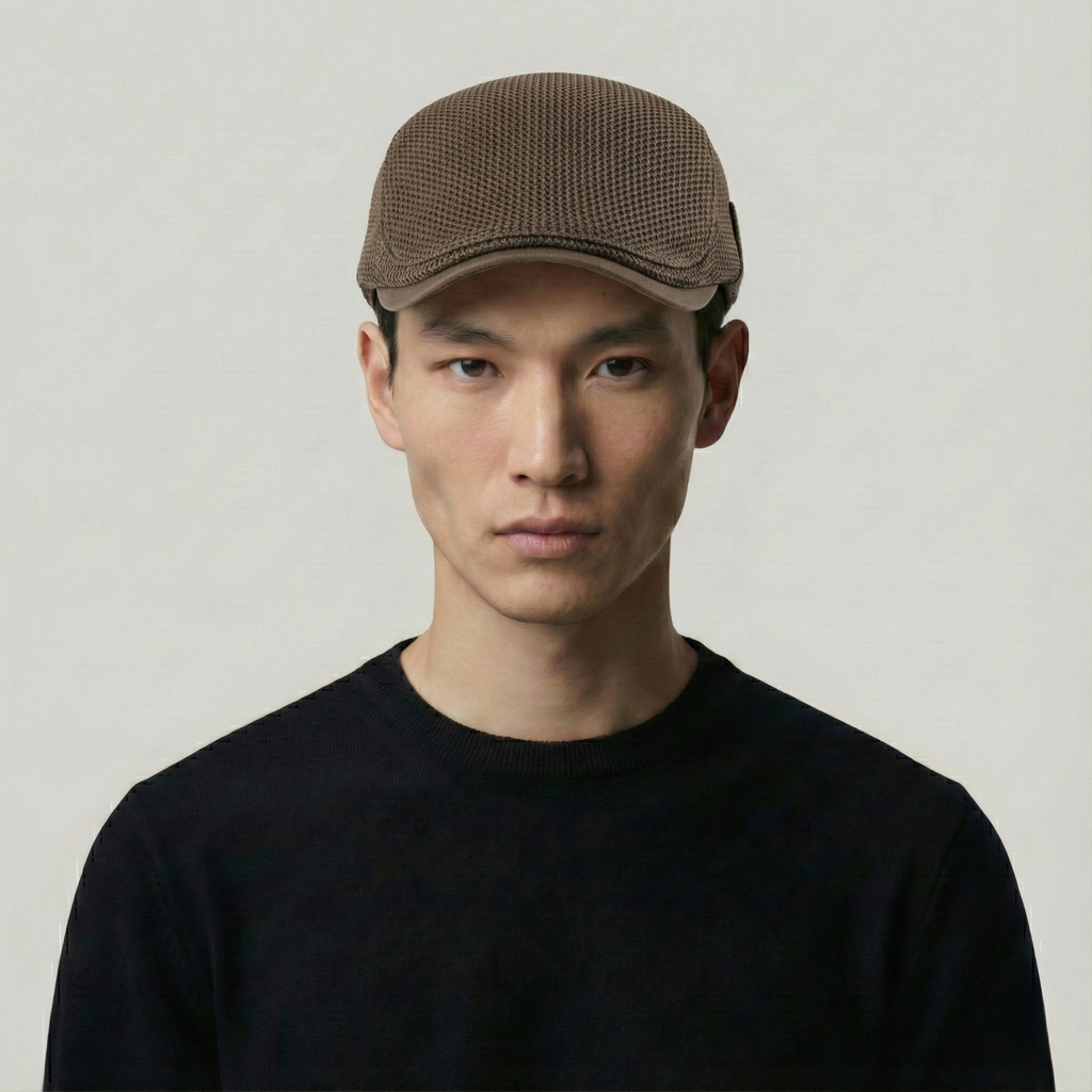 Béret Homme Marron en Maille