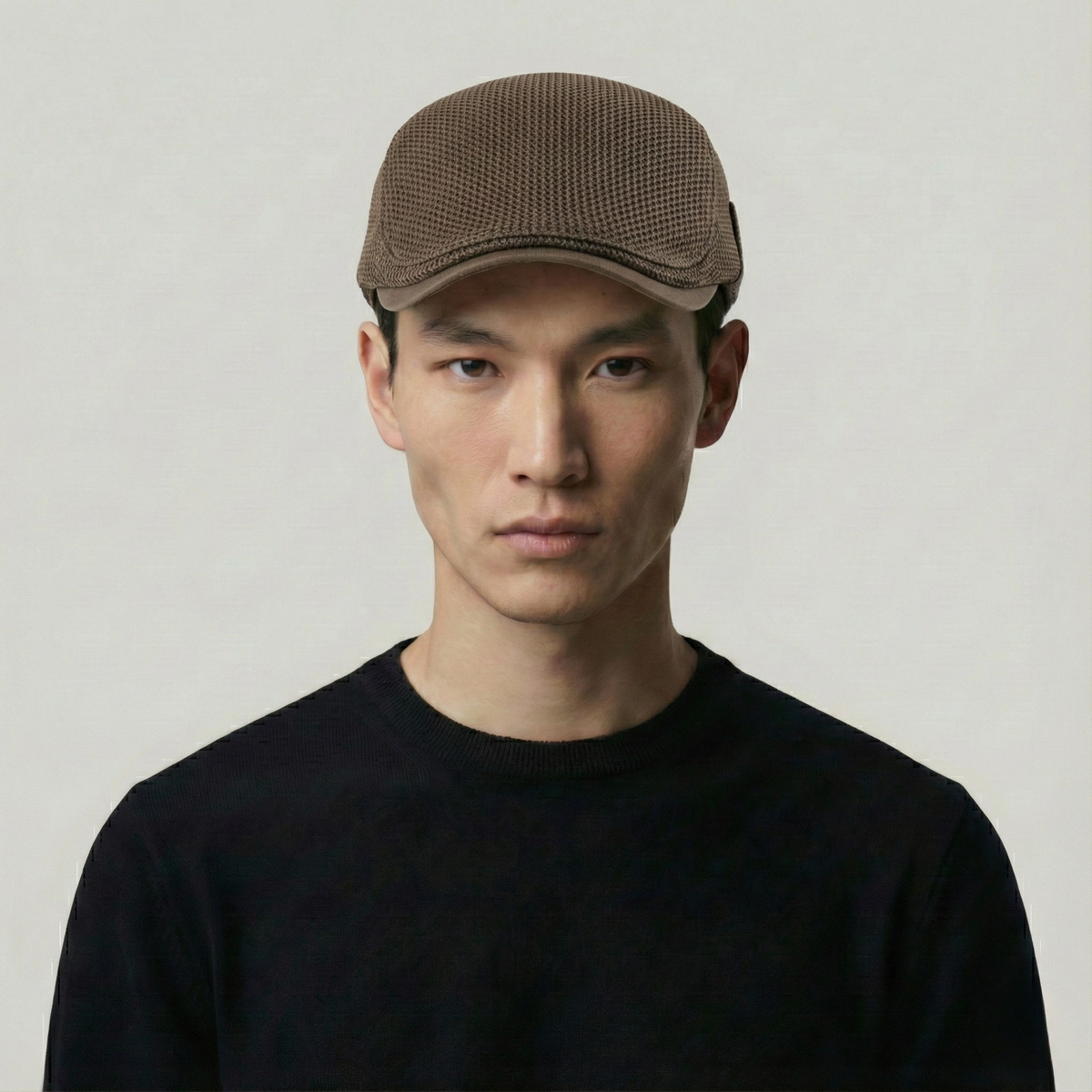 Béret Homme Marron en Maille