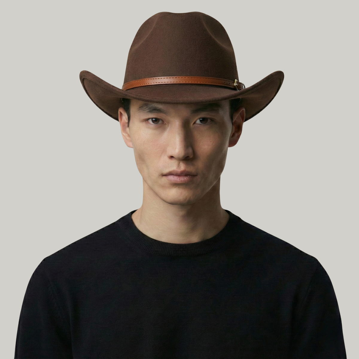 Chapeau de Cowboy Homme Marron Doux