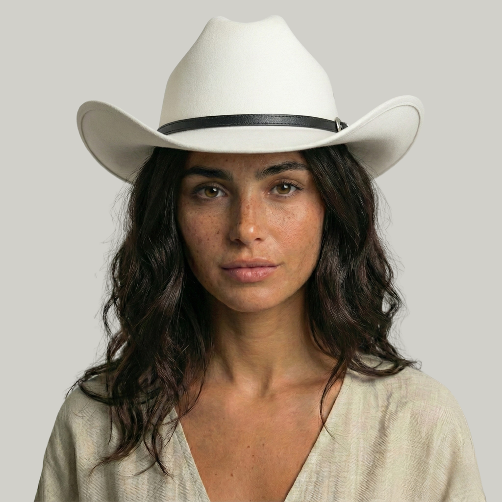 Chapeau de Cowboy Blanc Classe