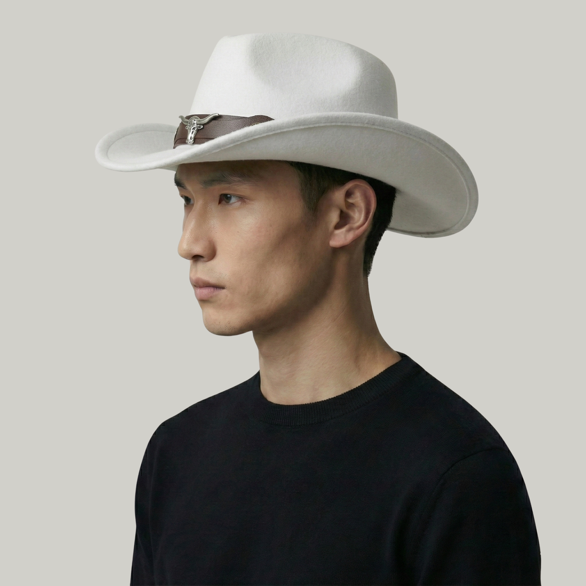 Chapeau de Cowboy Blanc Taureau