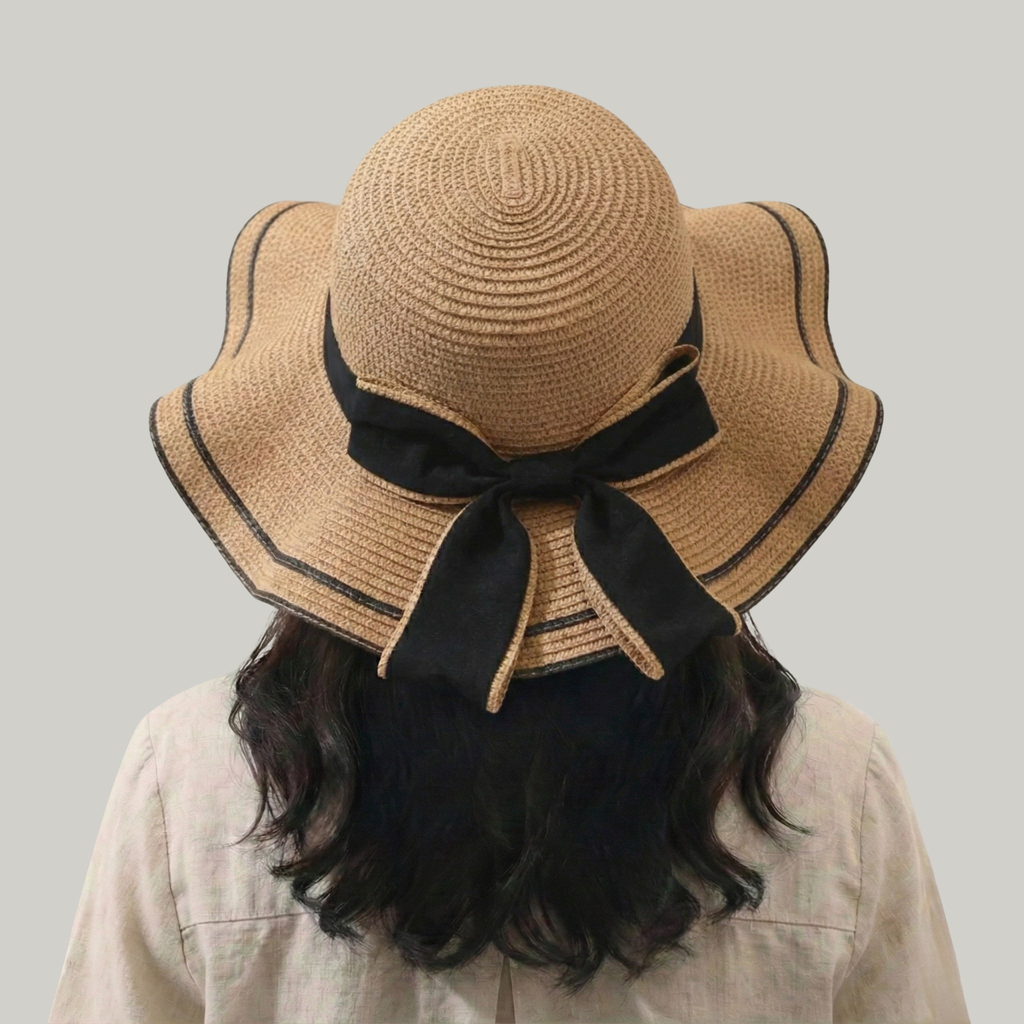 Chapeau de Paille Femme Marron Élégant