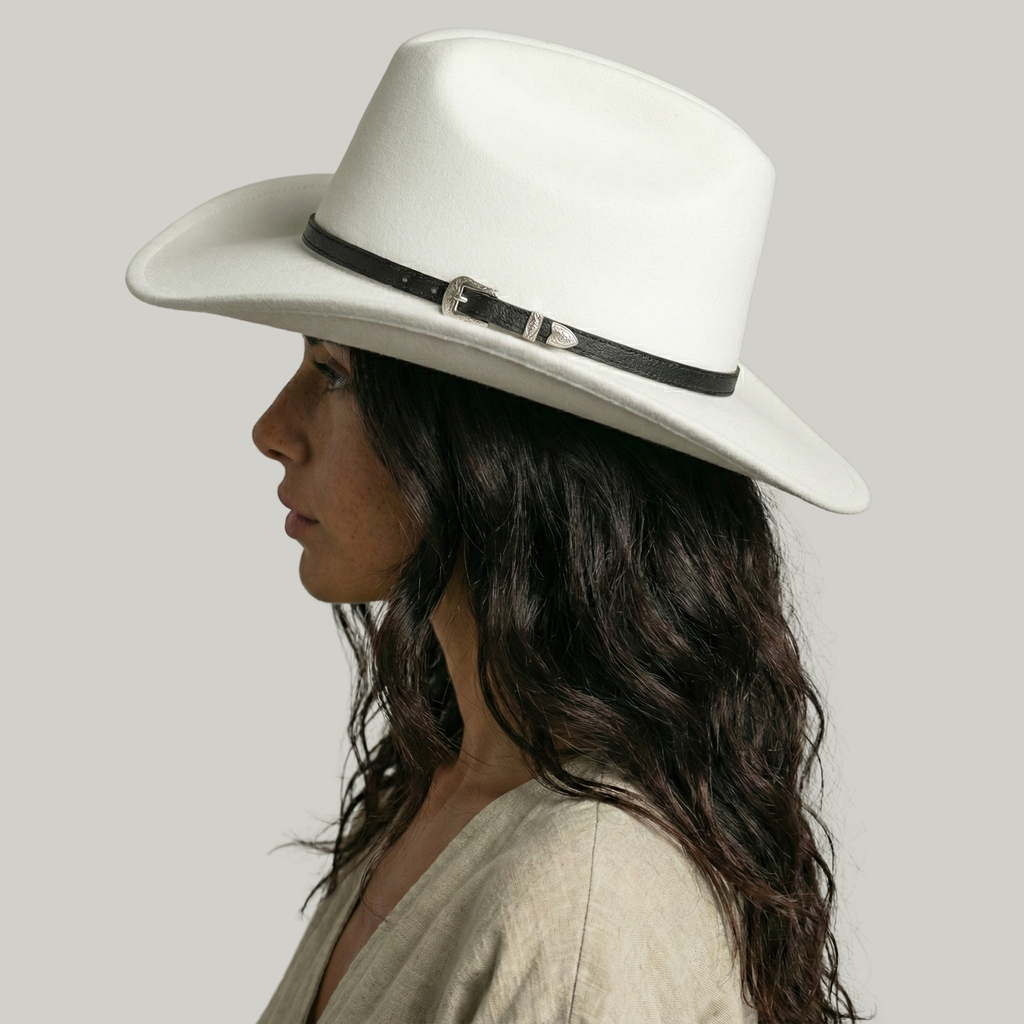 Chapeau de Cowboy Blanc Classe