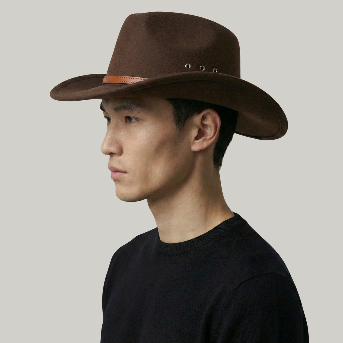 Chapeau de Cowboy Homme Marron Doux