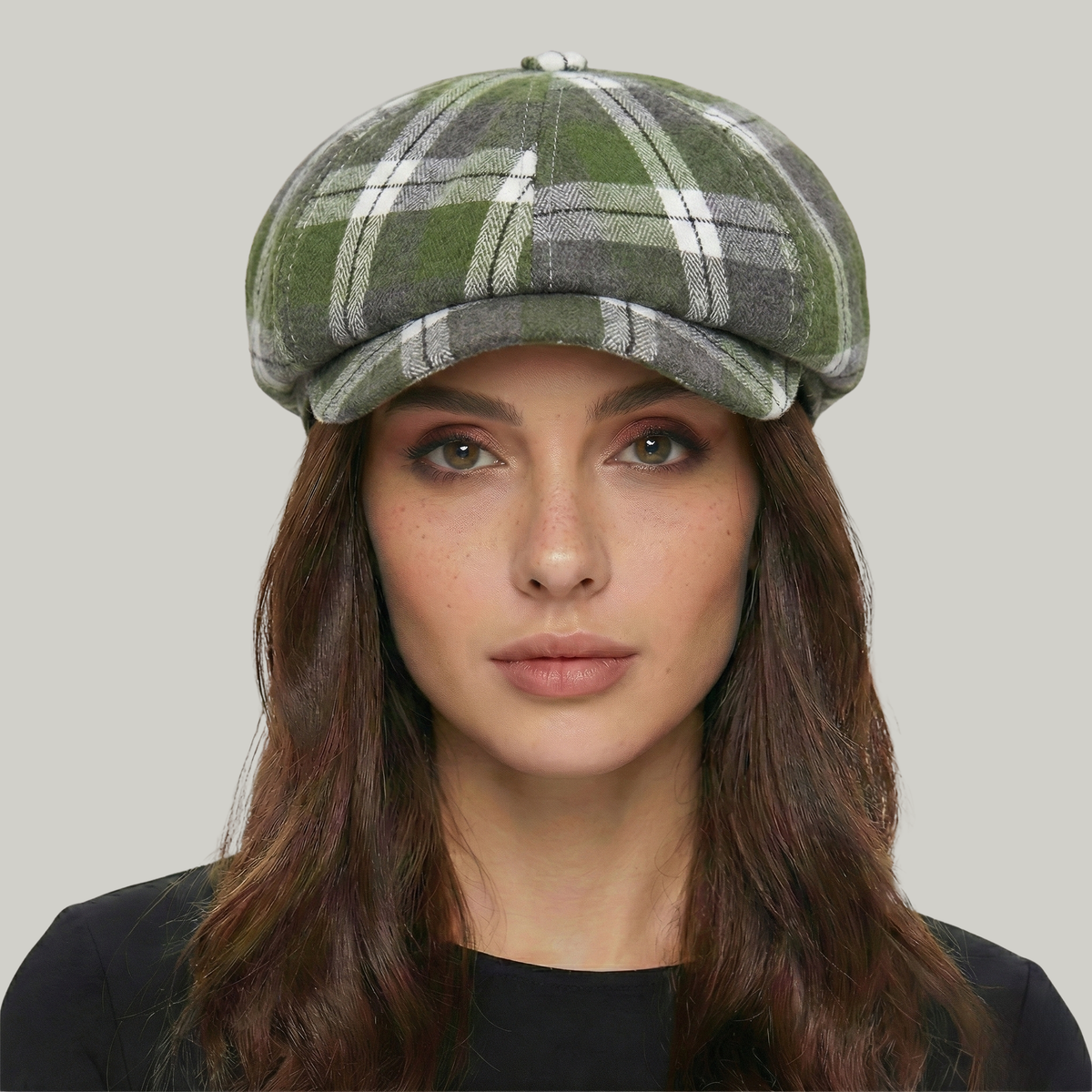 Béret Gavroche Vert Vintage