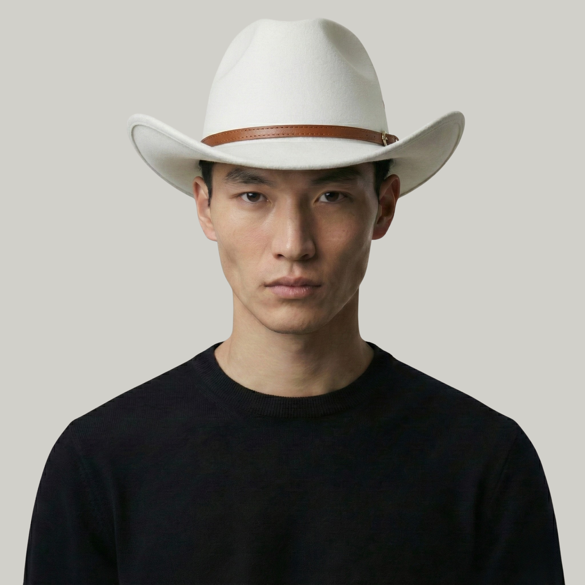 Chapeau de Cowboy Homme Blanc Doux