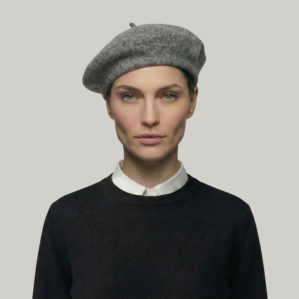 Béret Basque Femme Gris Simple