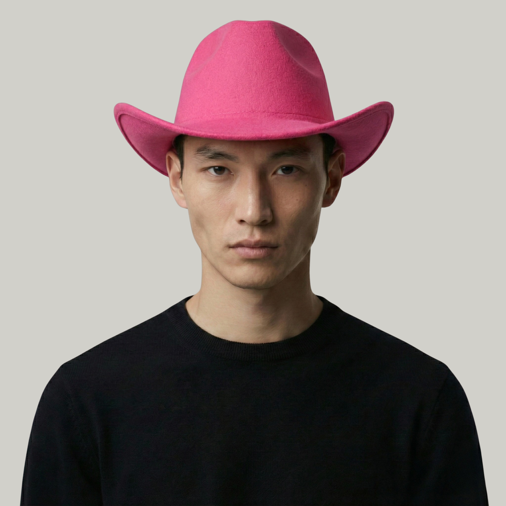 Chapeau de Cowboy Rose Sans Motif