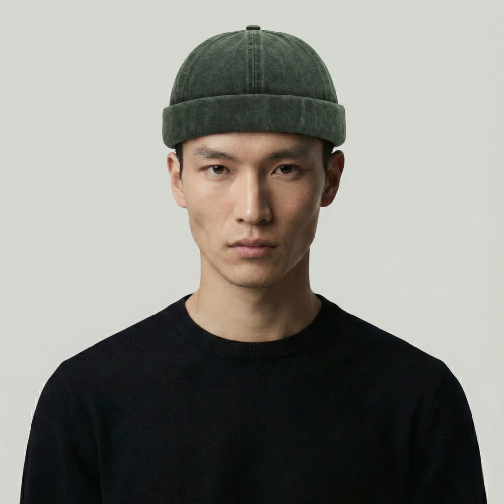 Bonnet Docker Vert Délavé