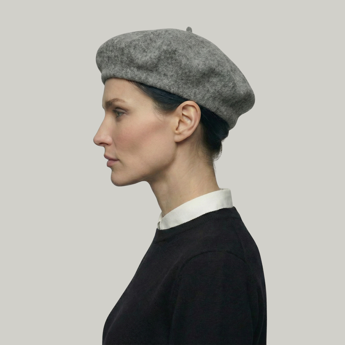 Béret Basque Femme Gris Simple