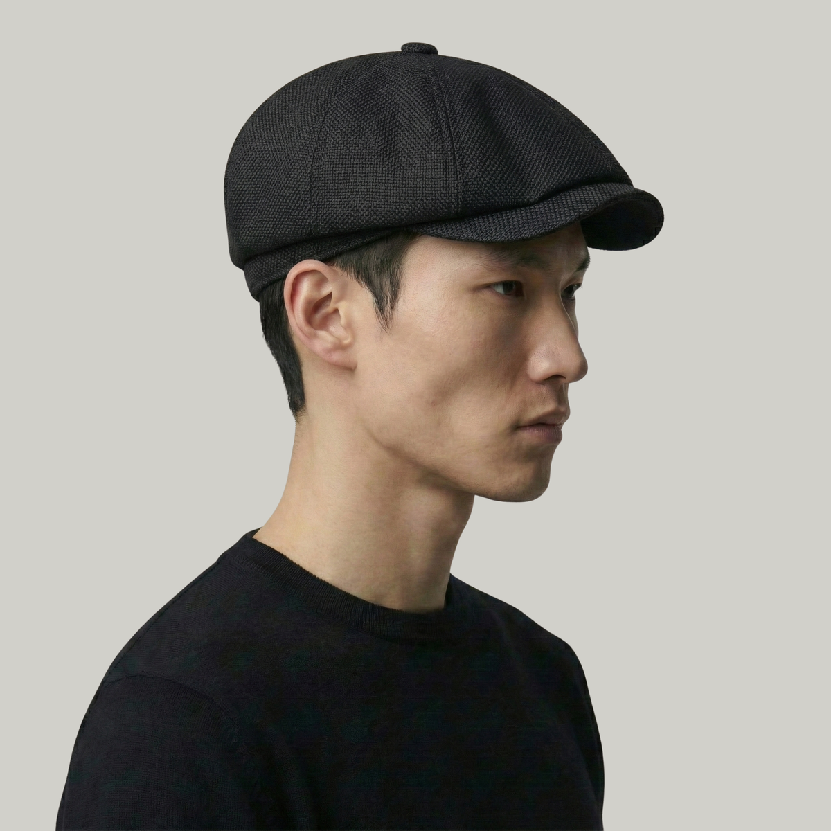 Béret Gavroche Noir Simple