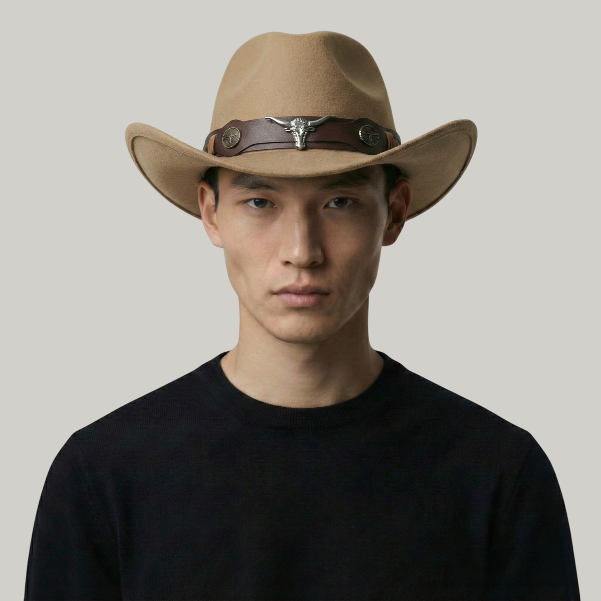 Chapeau de Cowboy Beige Taureau