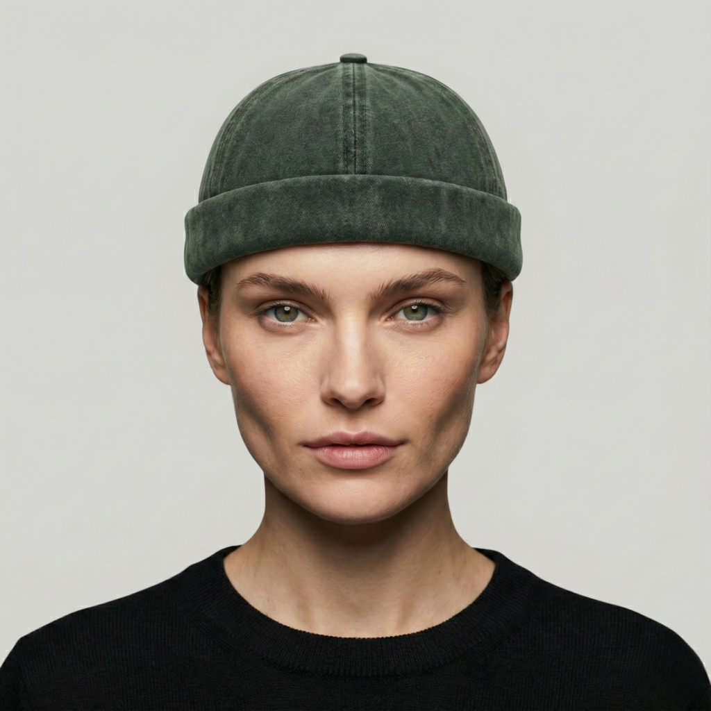 Bonnet Docker Vert Délavé