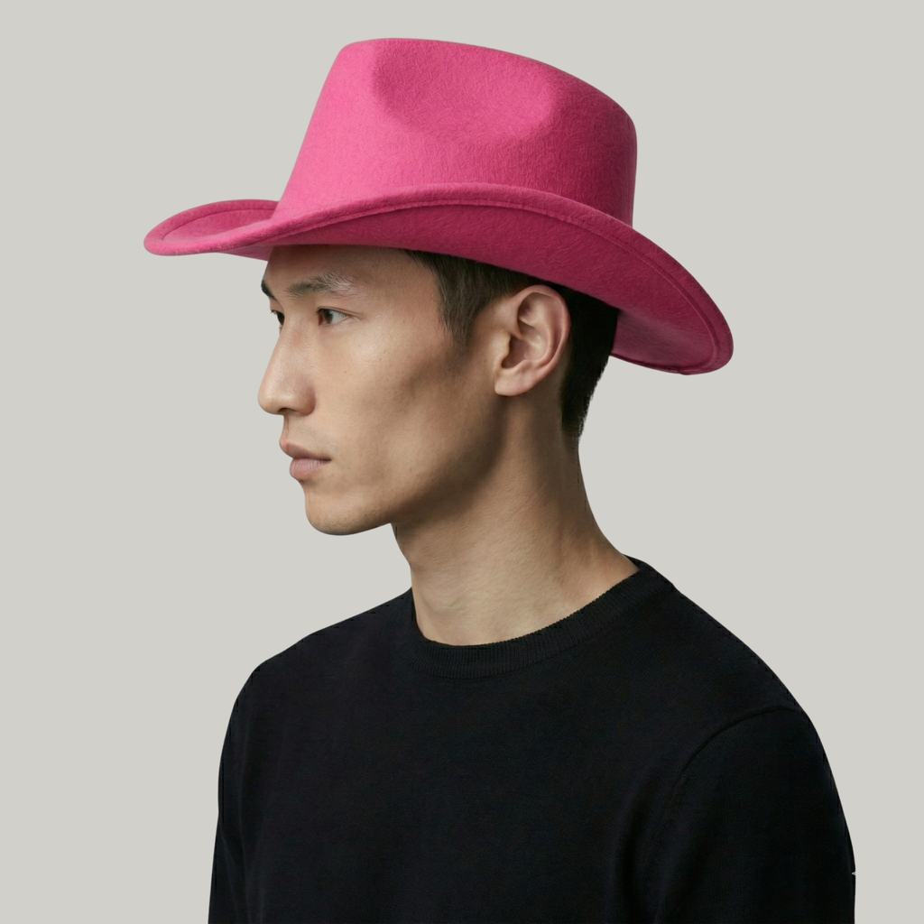 Chapeau de Cowboy Rose Sans Motif