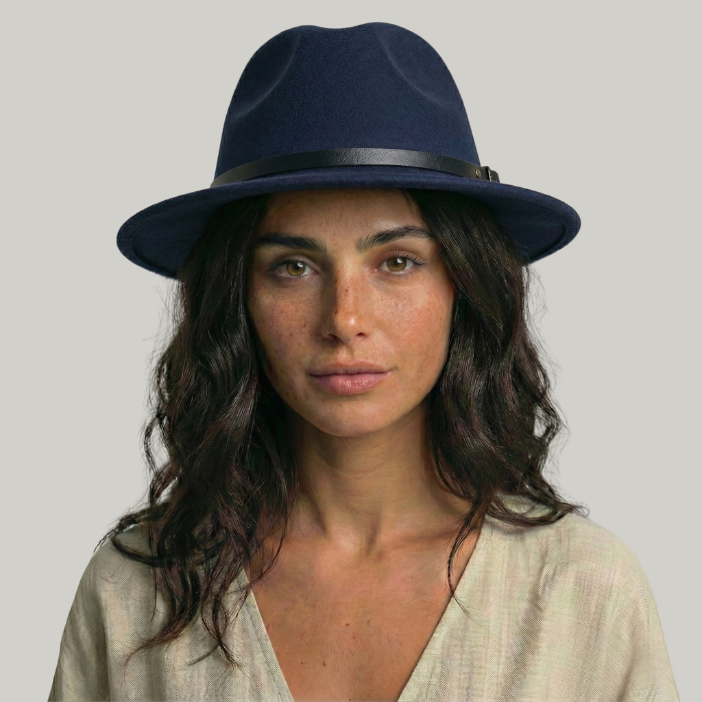 Chapeau Fedora Bleu Classique