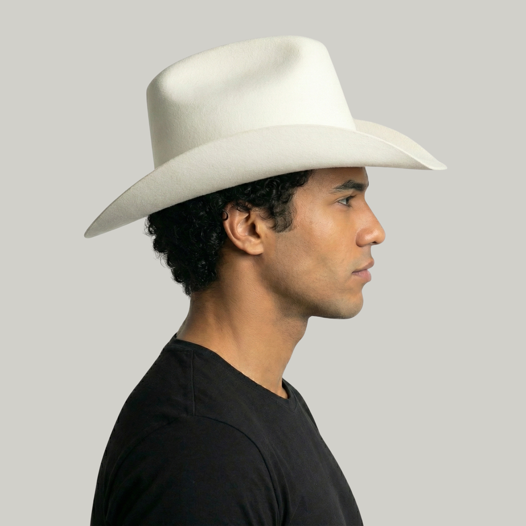 Chapeau Cowboy Blanc Uni