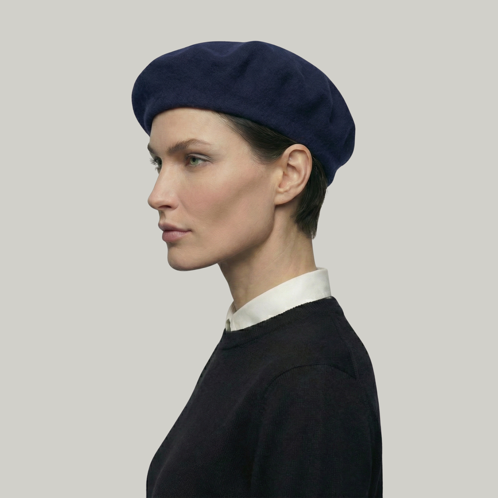 Béret Basque Femme Bleu Simple