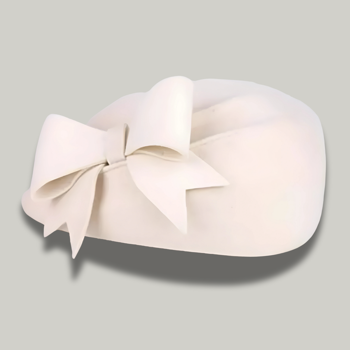 Béret Femme Blanc à Noeud