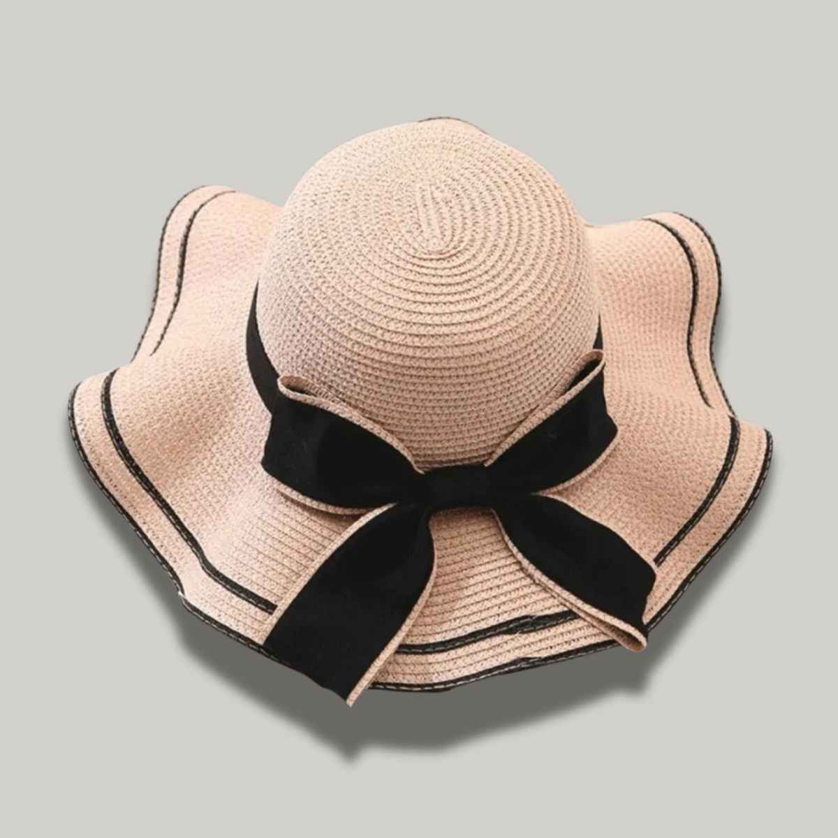 Chapeau de Paille Femme Rose Élégant