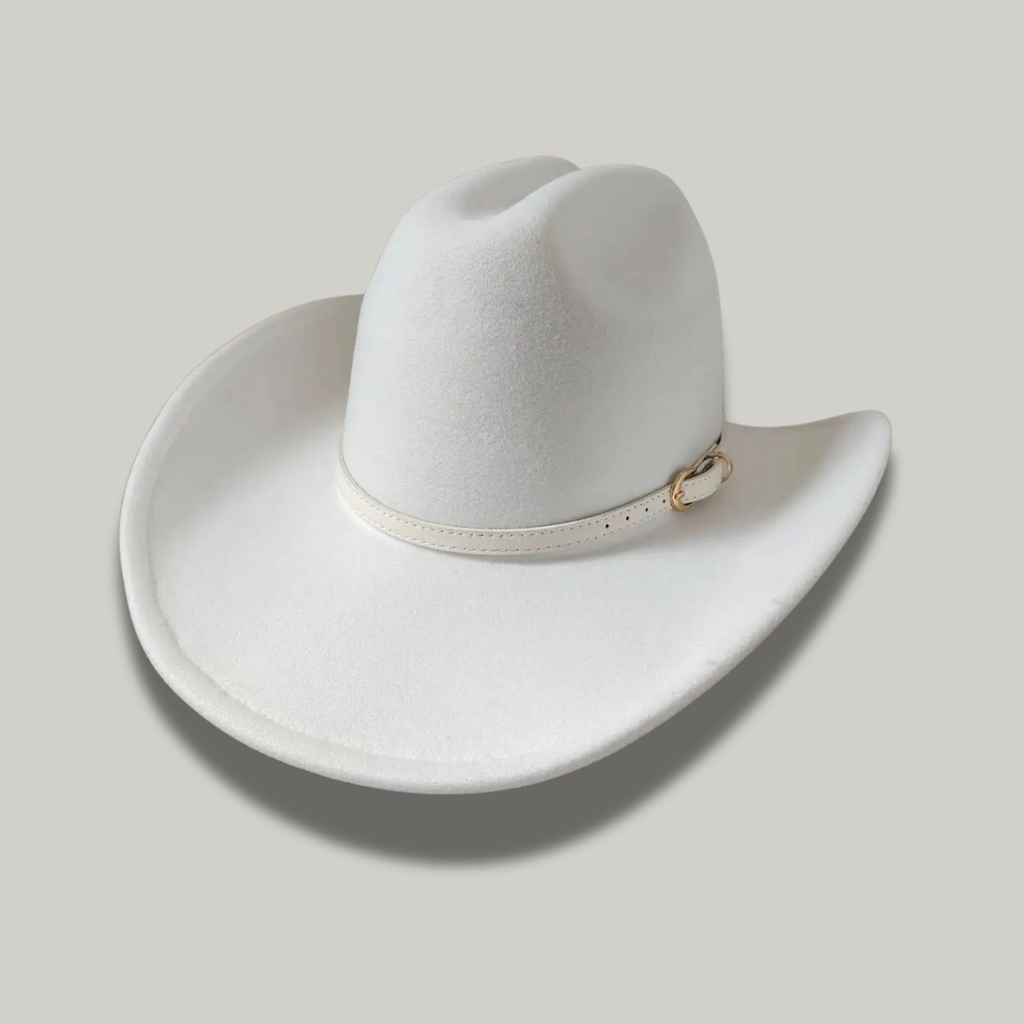 Chapeau Cowboy Blanc Uni