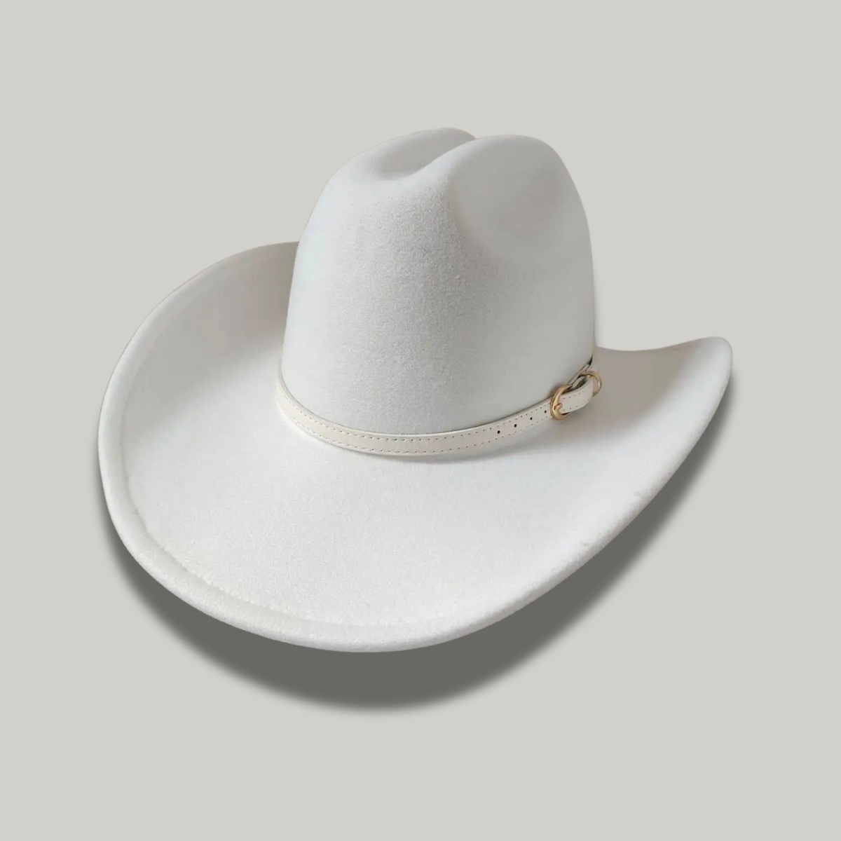 Chapeau Cowboy Blanc Uni
