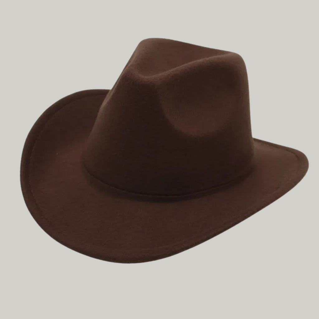 Chapeau de Cowboy Marron Sans Motif