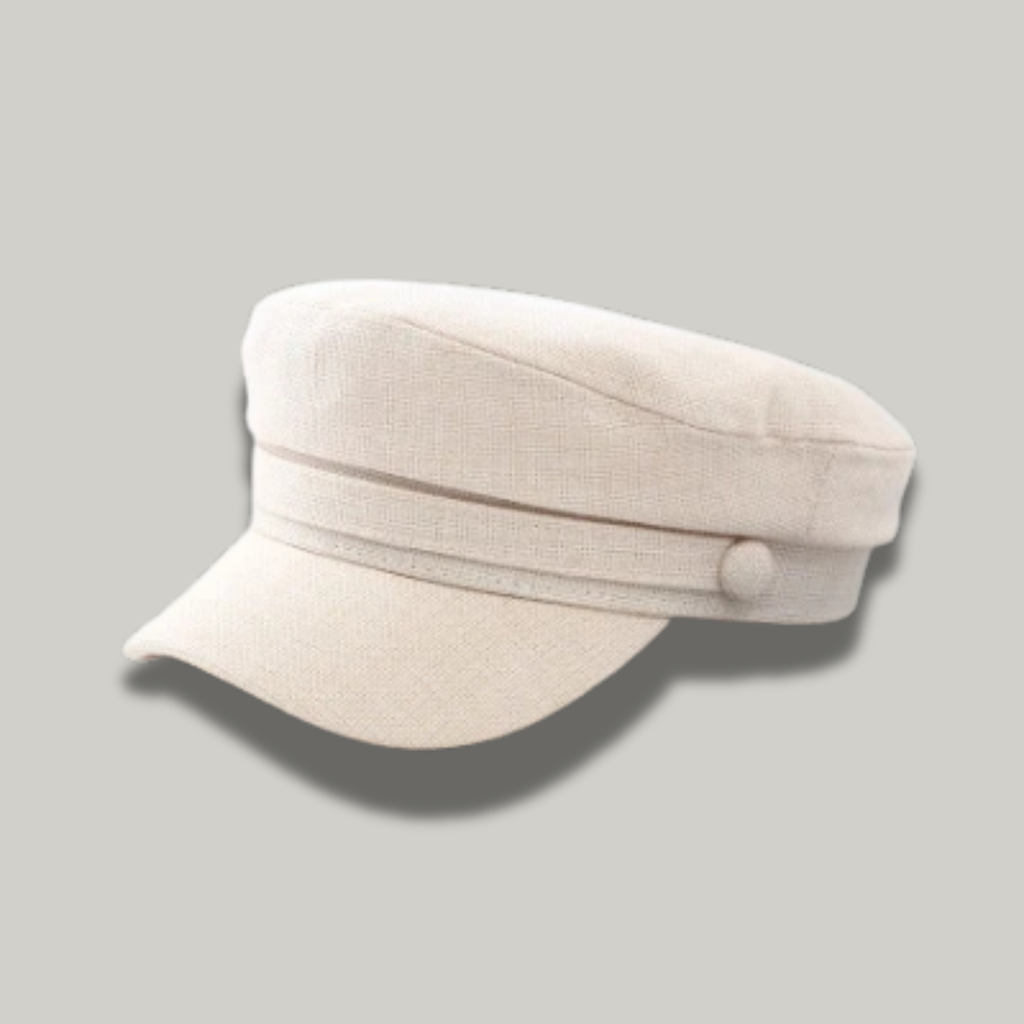 Béret Gavroche Femme Blanc Simple