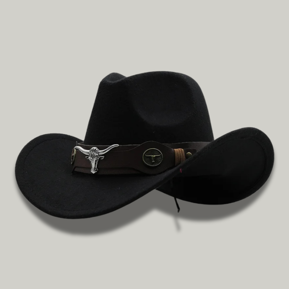 Chapeau de Cowboy Noir Taureau