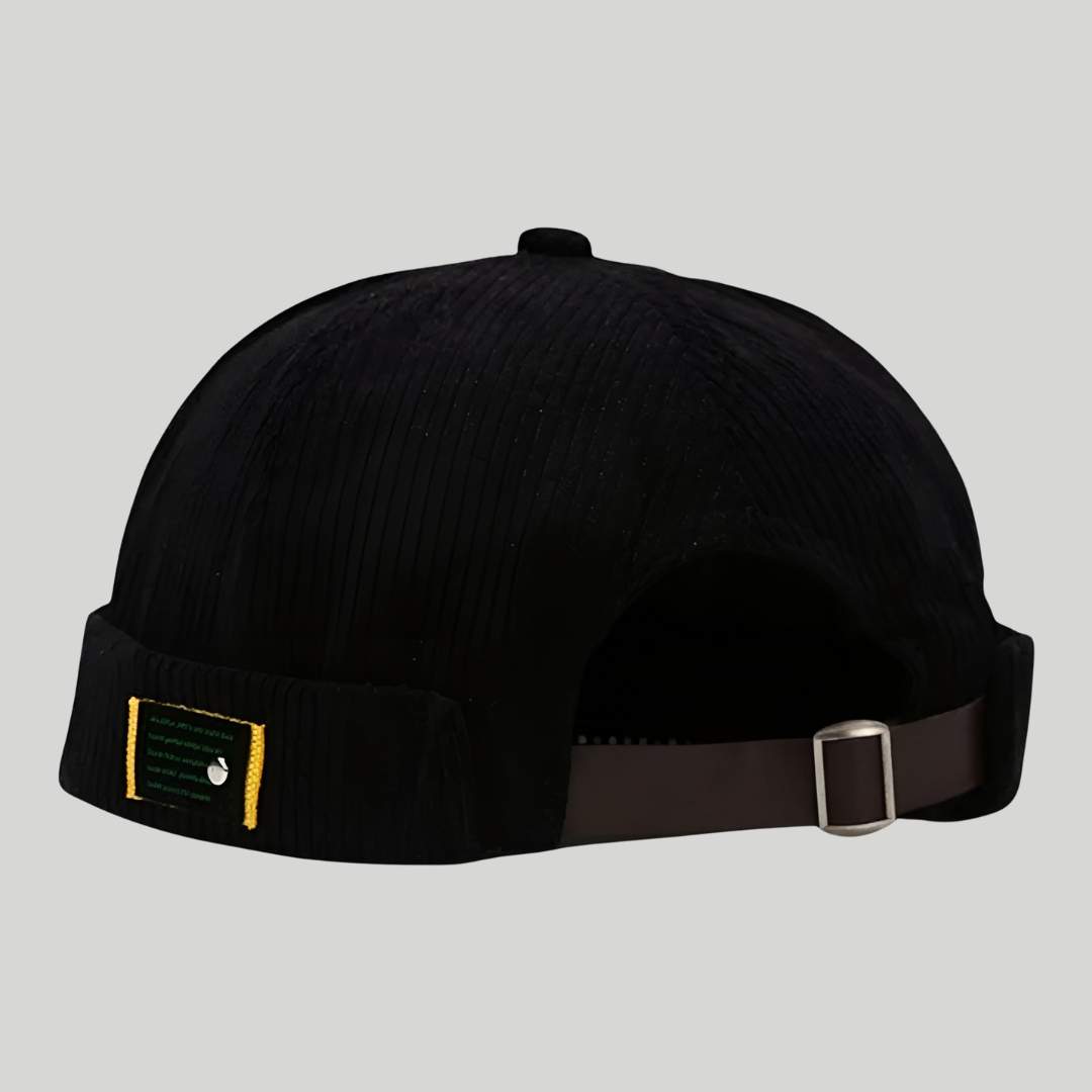 Bonnet Docker Noir à Rayure