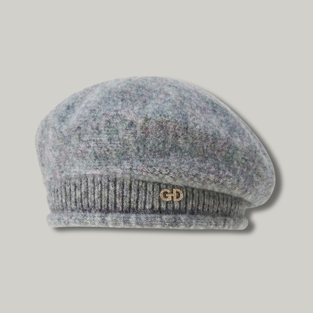 Béret Femme Gris Effet Laine