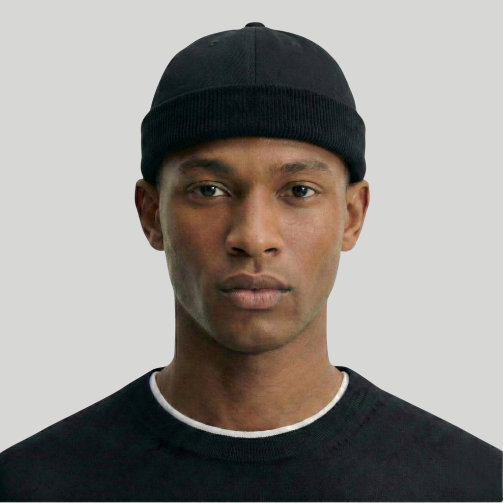 Bonnet Docker Noir Vintage