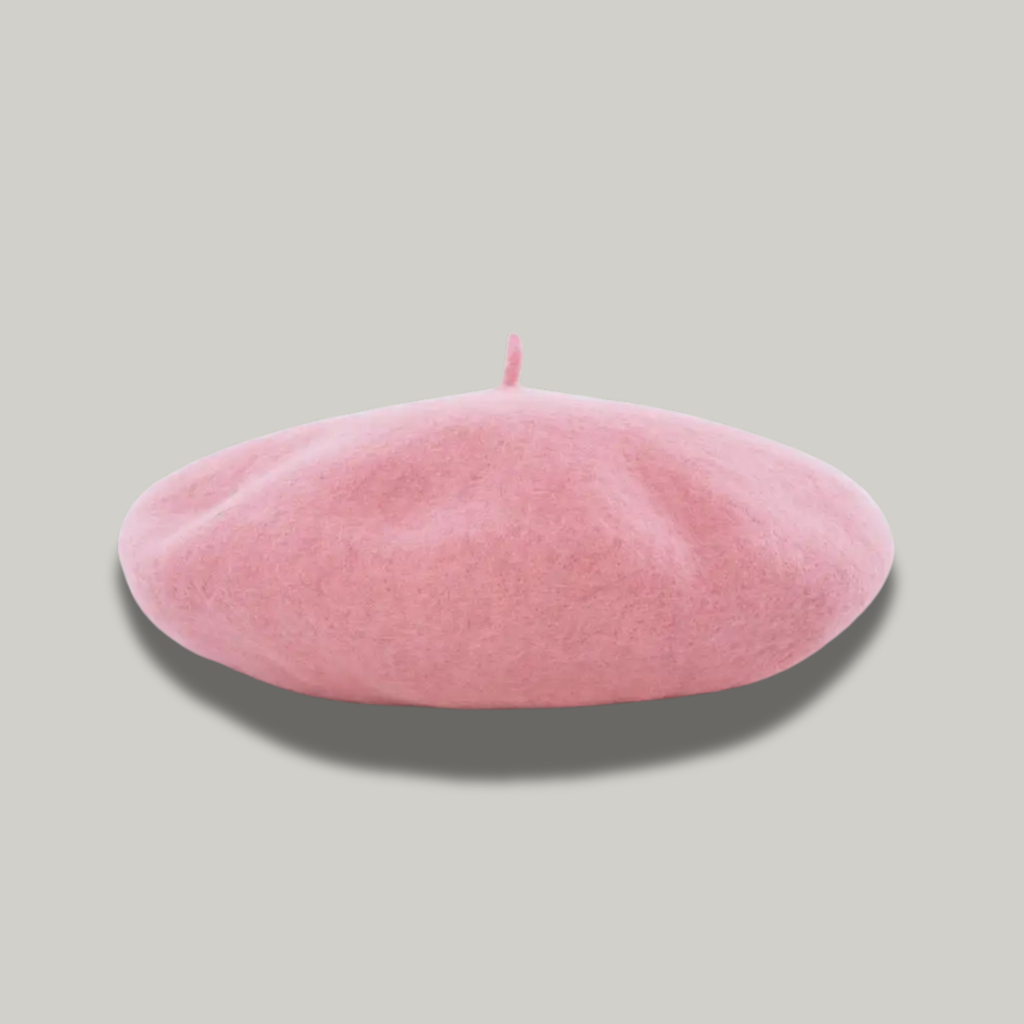 Béret Basque Femme Rose Simple