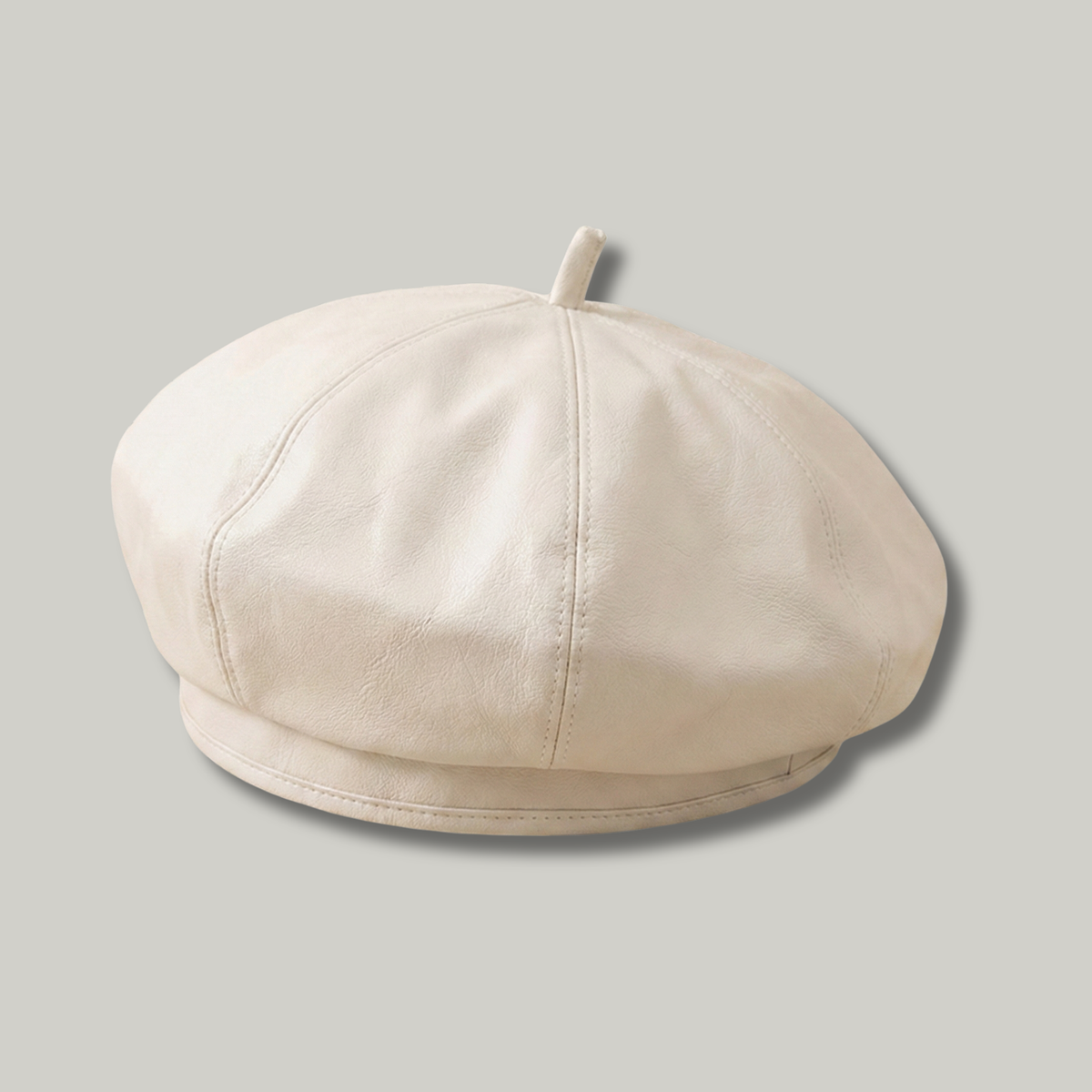 Béret Basque Femme Beige Brillant