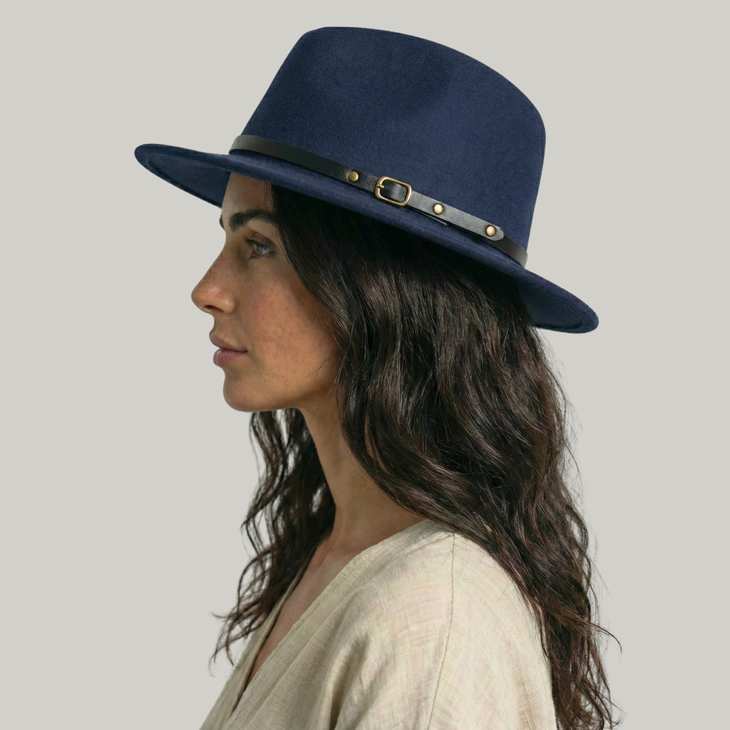 Chapeau Fedora Bleu Classique