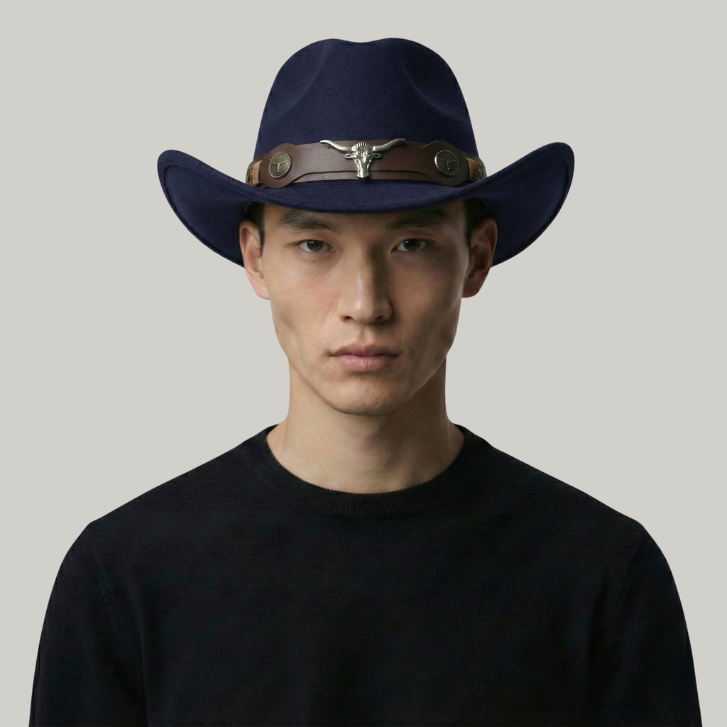 Chapeau de Cowboy Bleu Taureau
