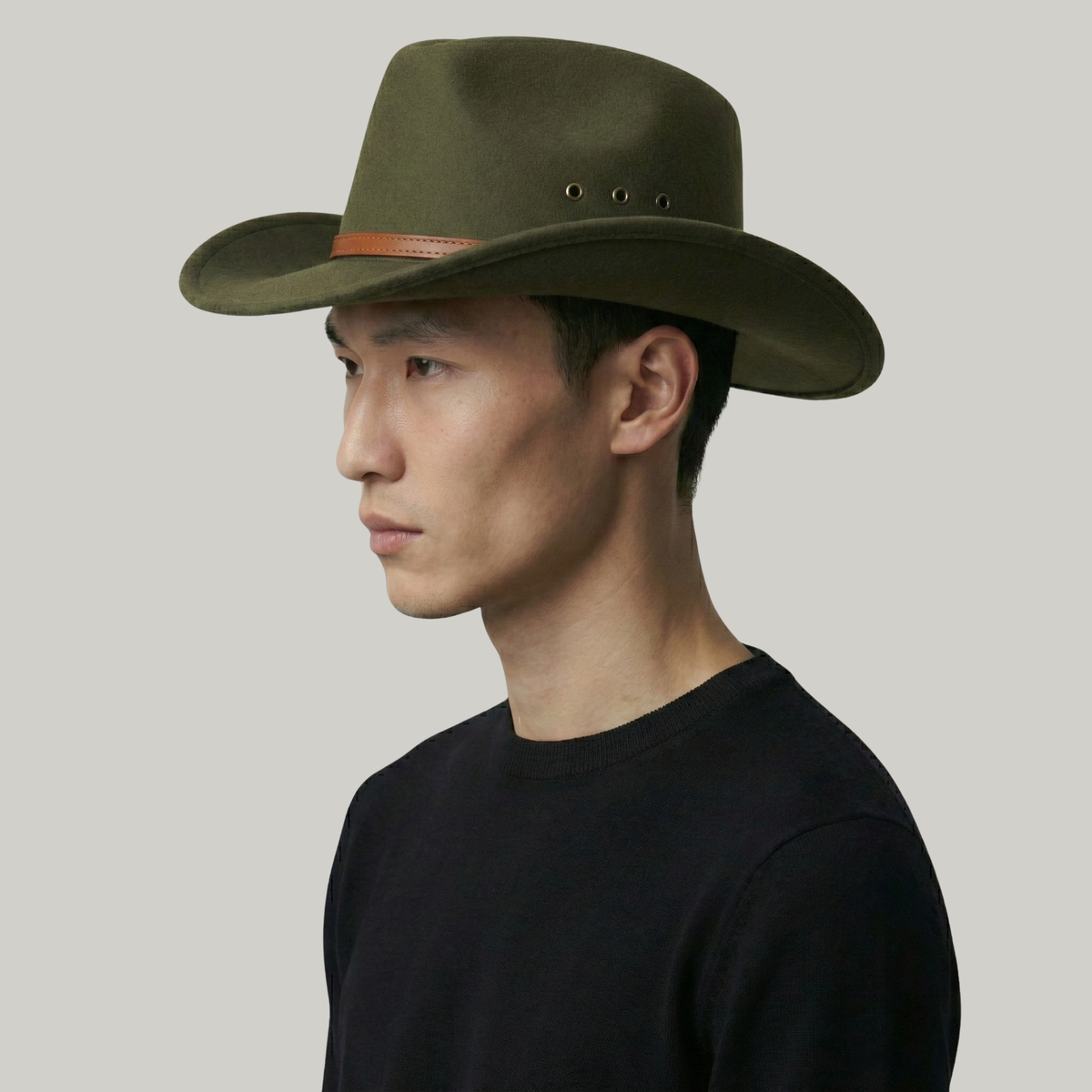 Chapeau de Cowboy Homme Vert Doux